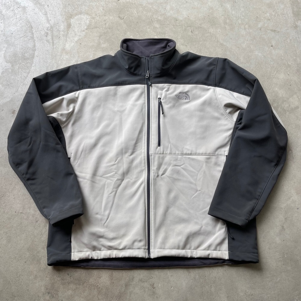 The North Face Apex Bionic Softshell Jacket Mens XXL Grey Charcoal Full Zip
